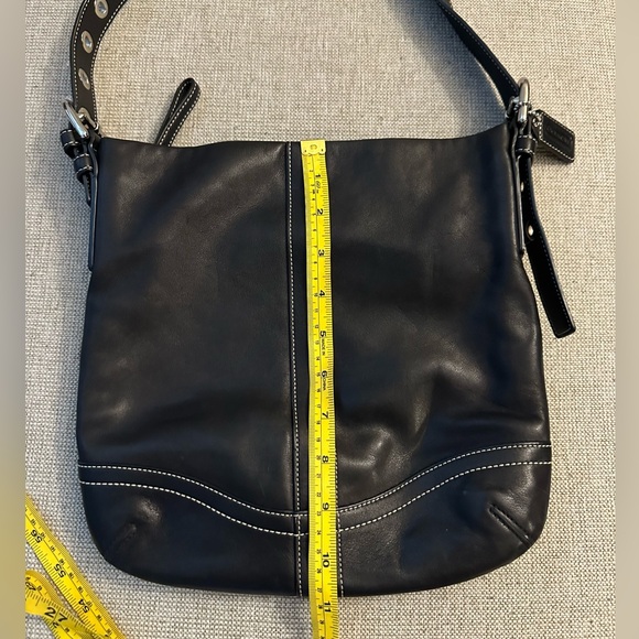 Coach - Black Leather Crossbody Bag - Picture 14 of 15